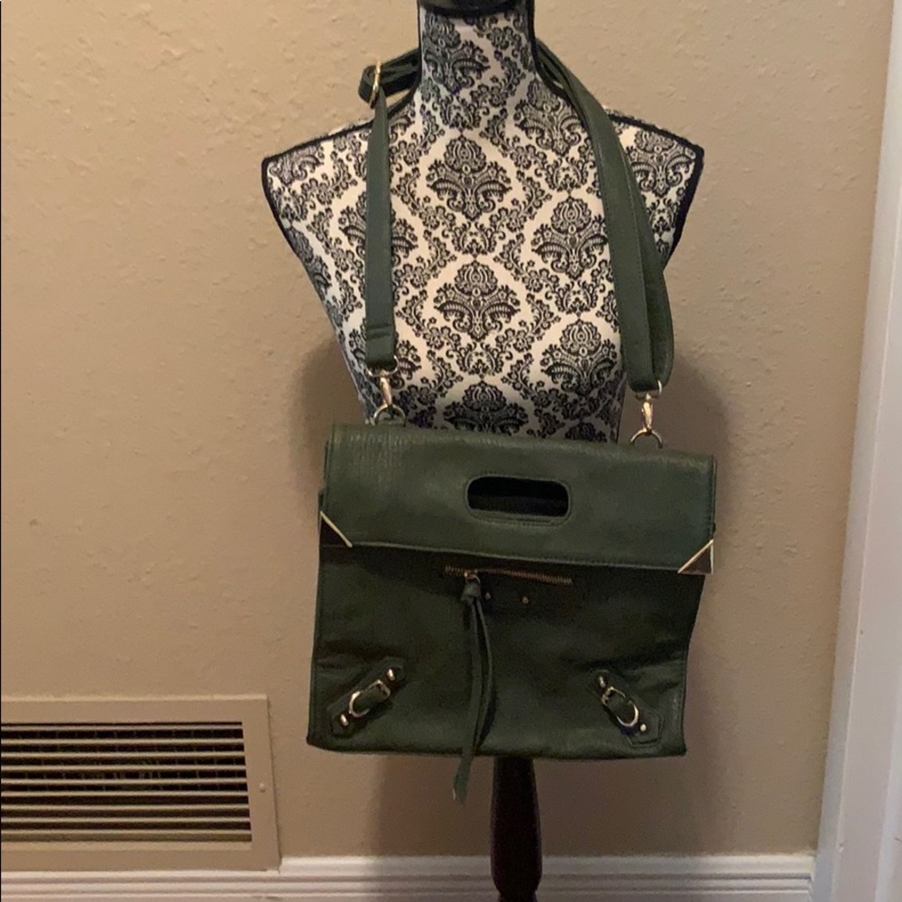 Just Fab Olive Green Handbag Purse